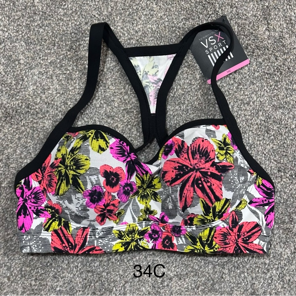 Multi Colored VSX Sport NWT Bra, 34C